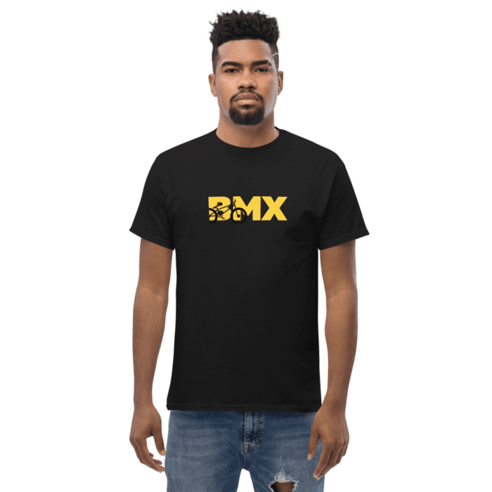 BMX T Shirt mens classic tee black front 630f5070ece62
