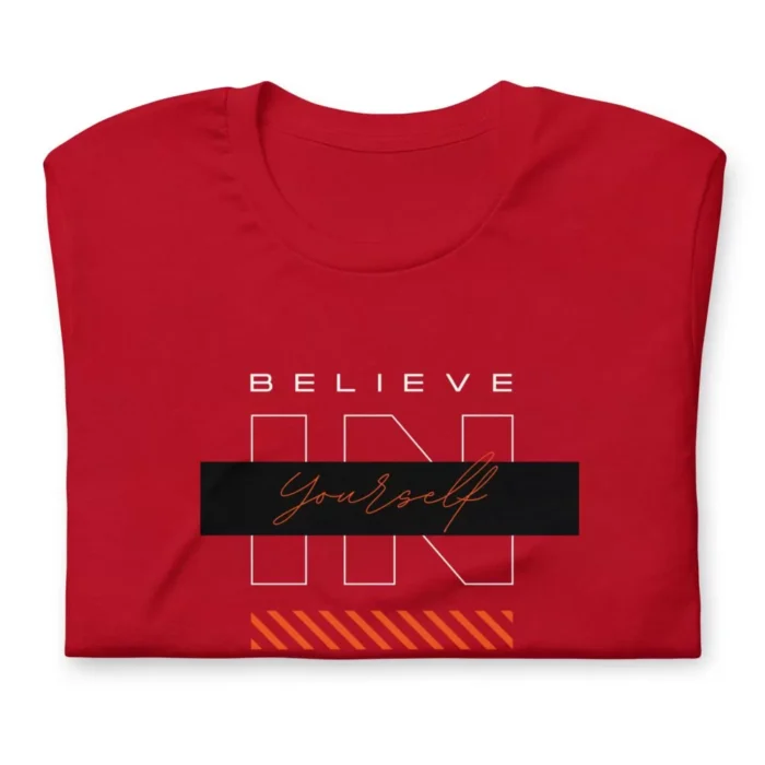 Belive unisex staple t shirt red front 631763ba0644d jpg