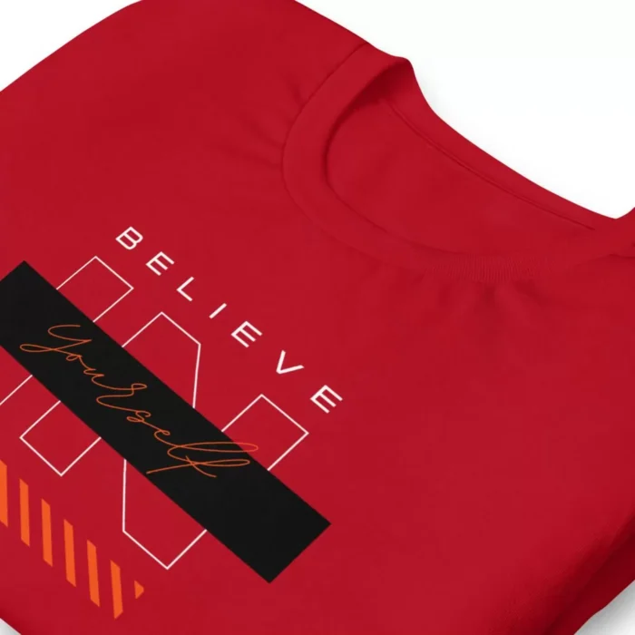 Belive unisex staple t shirt red zoomed in 631763ba07f31 jpg