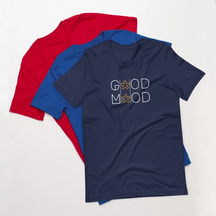 good mood unisex staple t shirt navy front 63368601dcbf0 jpg
