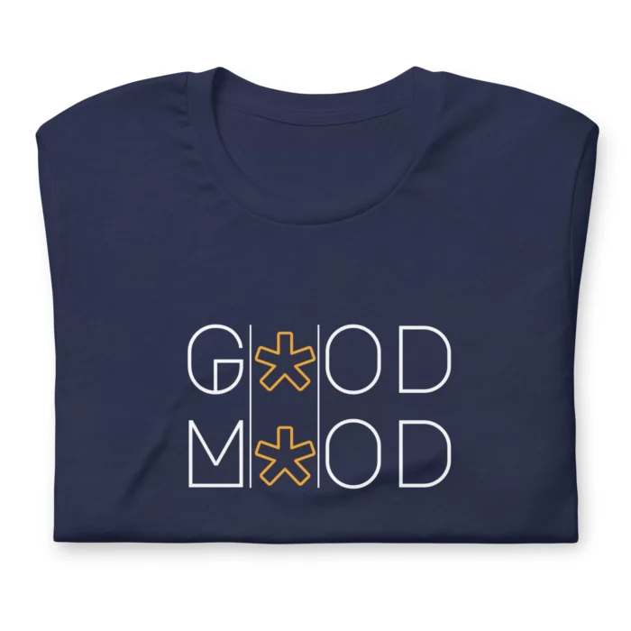 good mood unisex staple t shirt navy front 63368601dd67a jpg