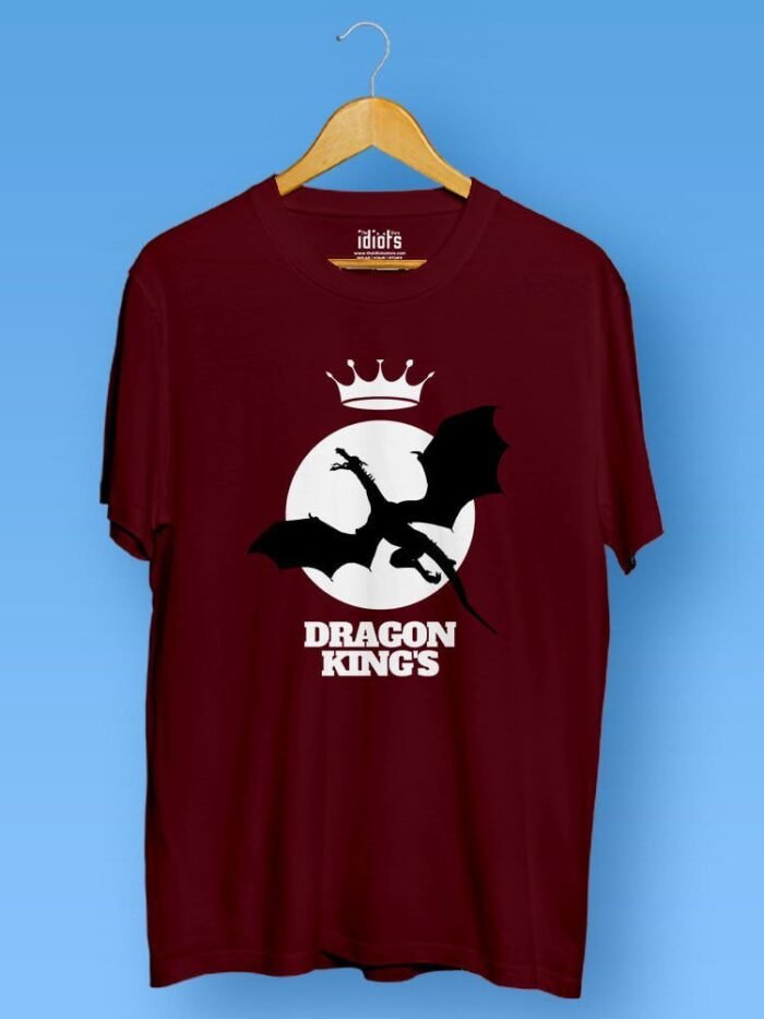 Dargon King Oversized T Shirt Maroon