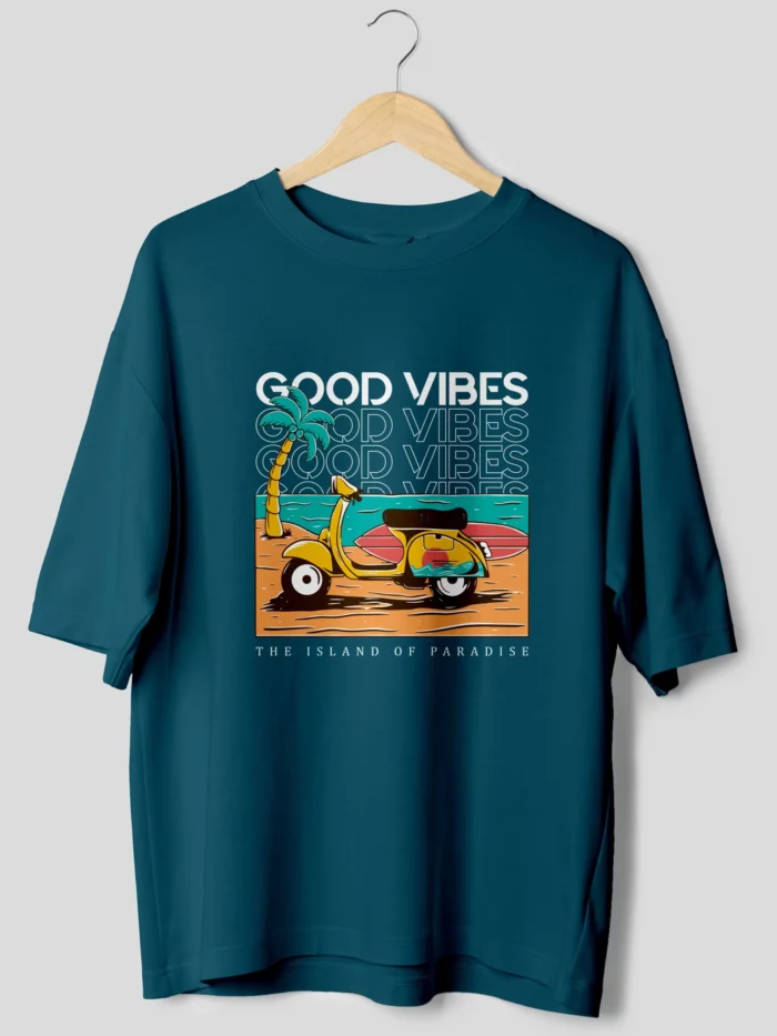 Good Vibes Front Hanging Petrol Blue scaled
