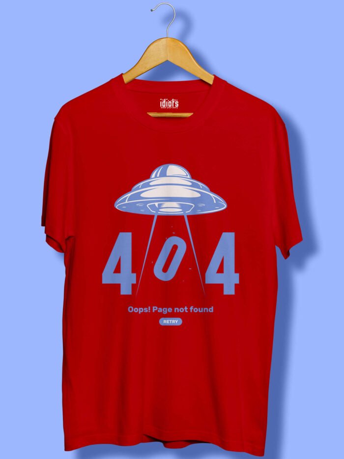 404 oops page not found Unisex T shirt REd scaled