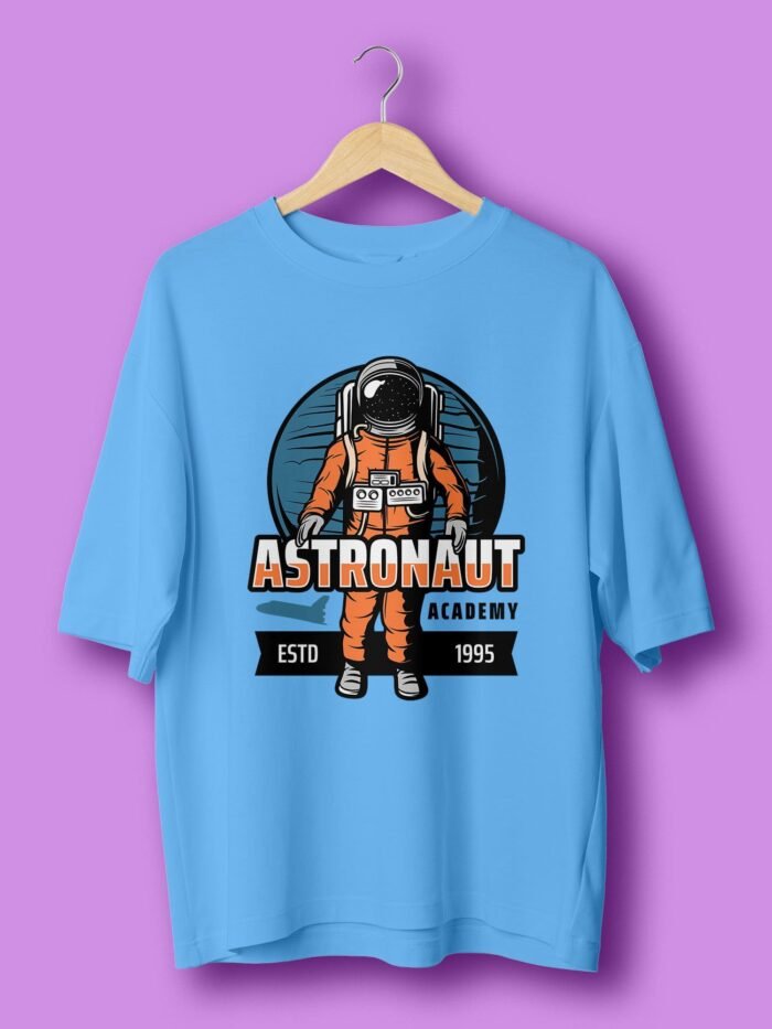 Astronaut Academy oversize tshirt Baby Blue