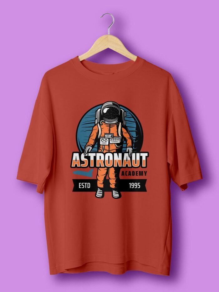 Astronaut Academy oversize tshirt Coral