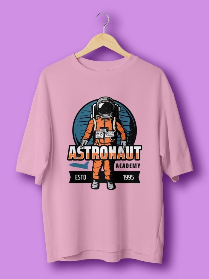 Astronaut Academy oversize tshirt Light Pink