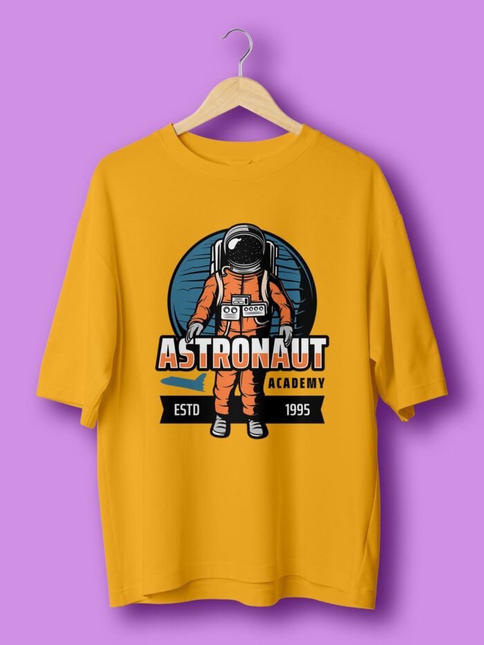 Astronaut Academy oversize tshirt Mustard