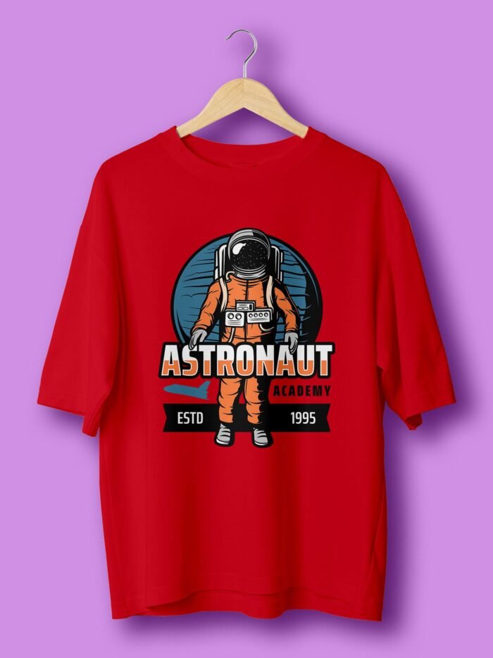 Astronaut Academy oversize tshirt Red