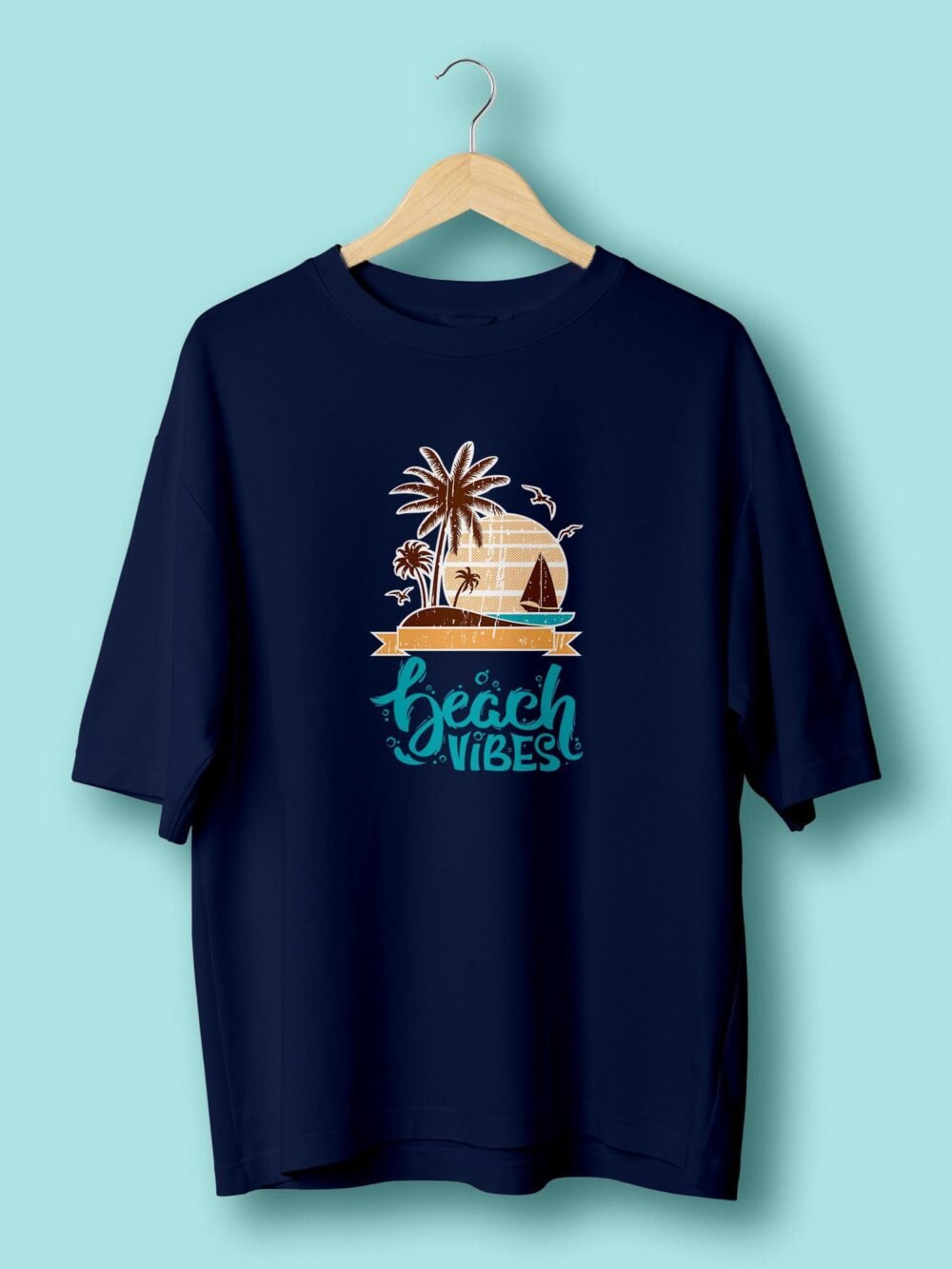 Beach Vibes oversize tshirt Navy