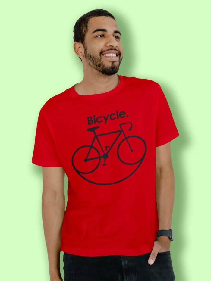 Bicycle Tshirt Regular Model Red scaled