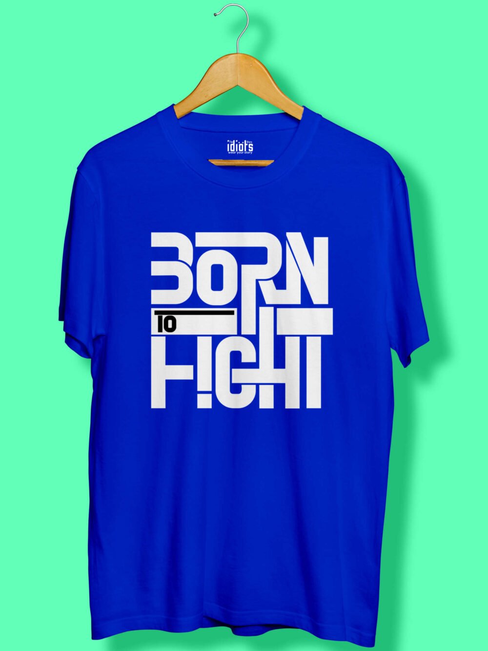 Born to fight Unisex t shirt Royal Blue scaled