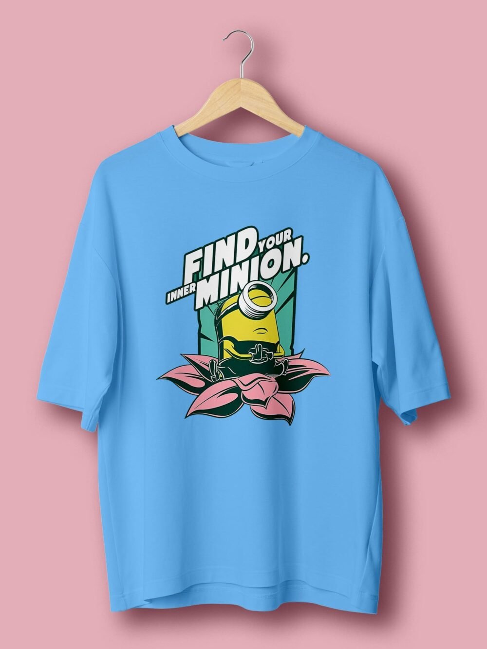 Find your inner Minion oversize tshirt Baby Blue