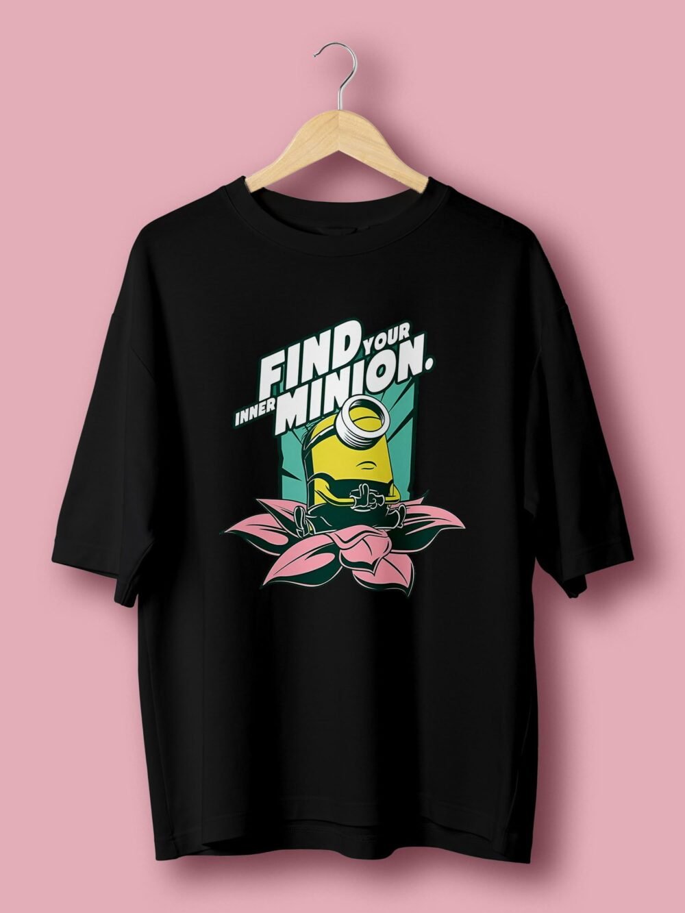 Find your inner Minion oversize tshirt Black