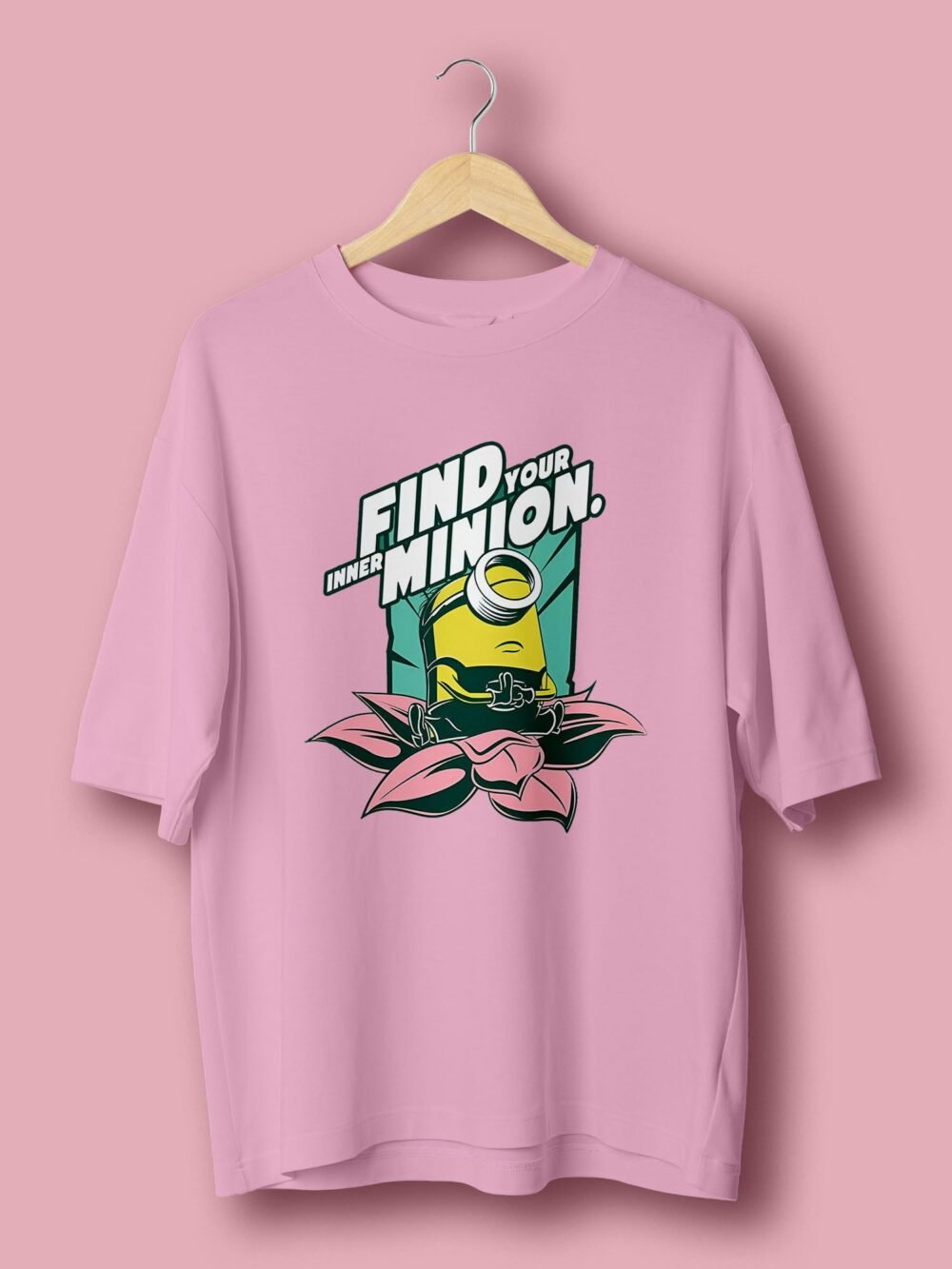 Find your inner Minion oversize tshirt Light Pink