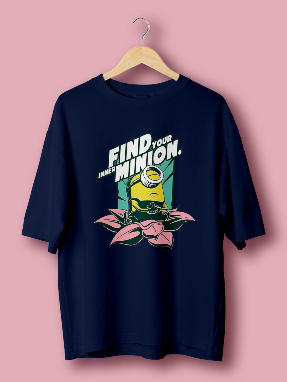 Find your inner Minion oversize tshirt Navy