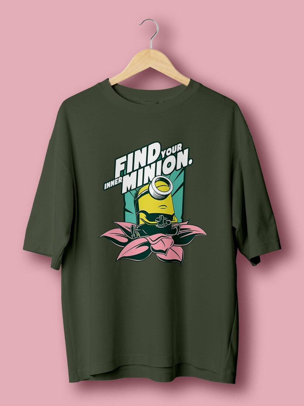 Find your inner Minion oversize tshirt Olive