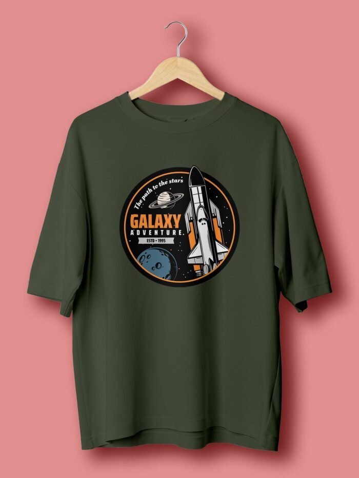 Galaxy Adventure oversize tshirt Olive