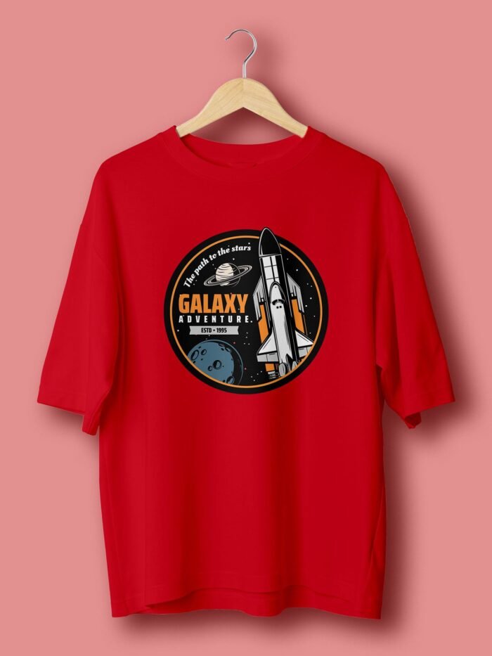 Galaxy Adventure oversize tshirt Red