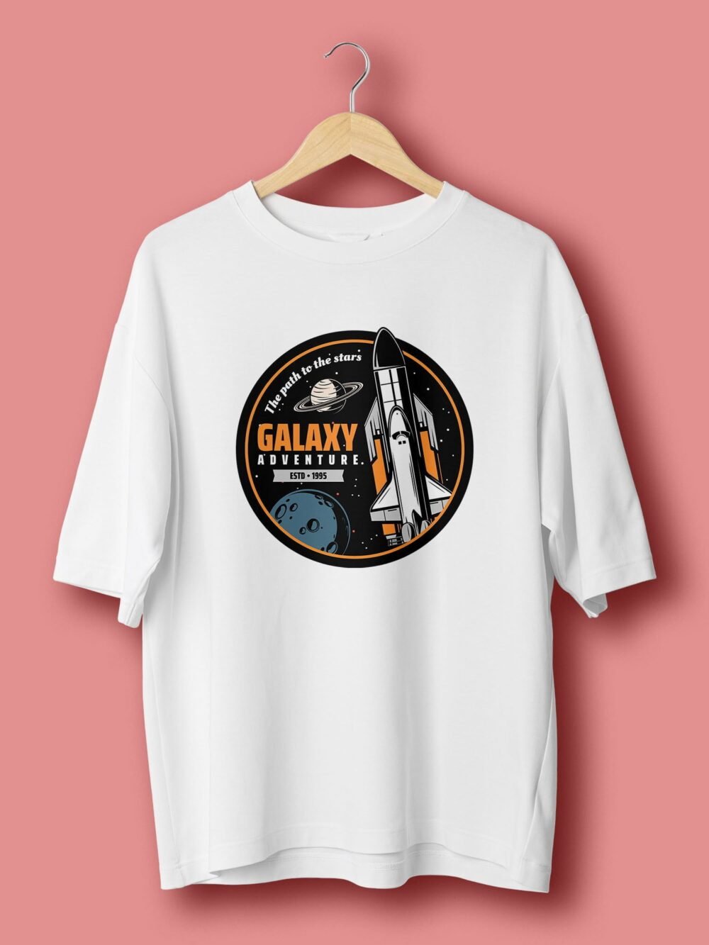 Galaxy Adventure oversize tshirt white