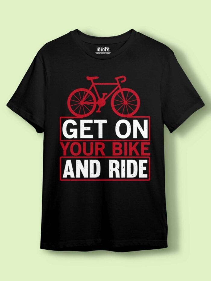 Get on yor bike and ride Regular T-Shirt Black