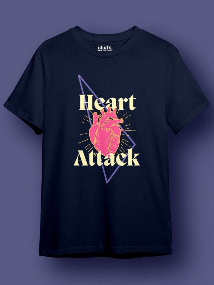 Heart Attack Regular T Shirt Navy