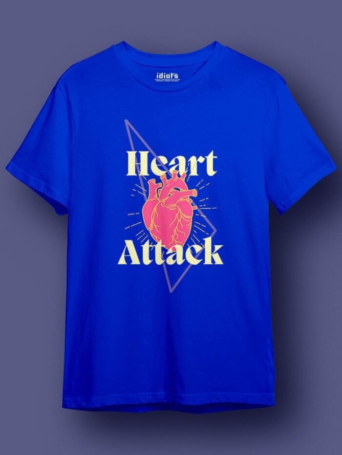 Heart Attack Regular T Shirt Royal
