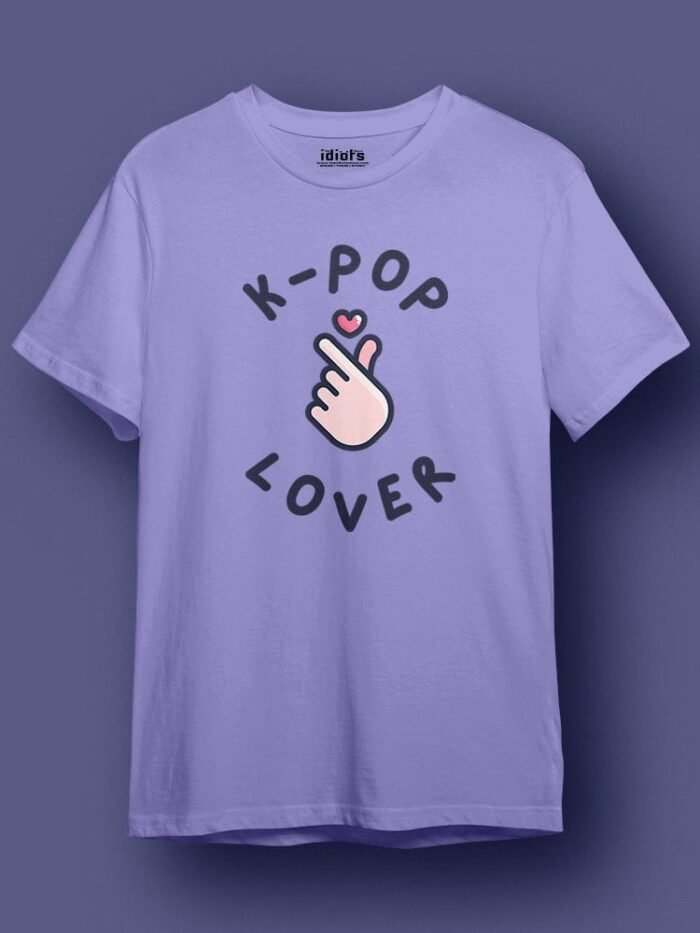 K Pop Lover Regular T Shirt Lavender