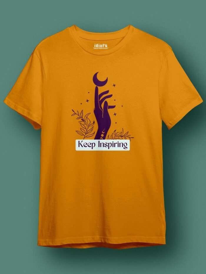 Keep Inspiring Regular T Shirt Sky Gold