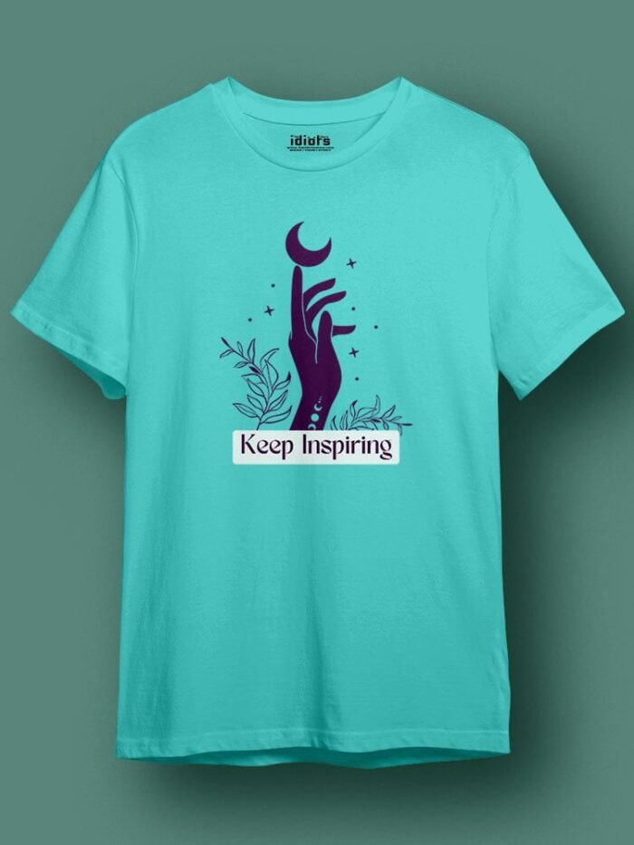 Keep Inspiring Regular T Shirt Sky Mint