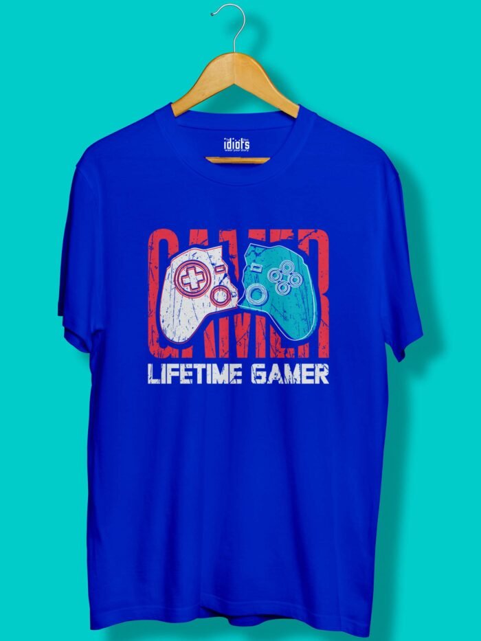 Lifetime Gamer Unisex T Shirt Royal Blue scaled