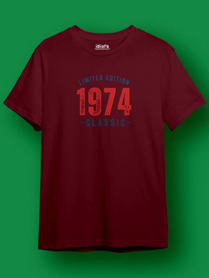 Limited Edition 1974 Regular T Shirt Maroon