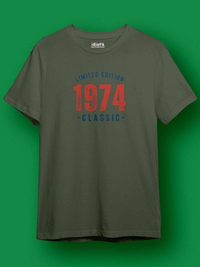 Limited Edition 1974 Regular T Shirt Olive Green
