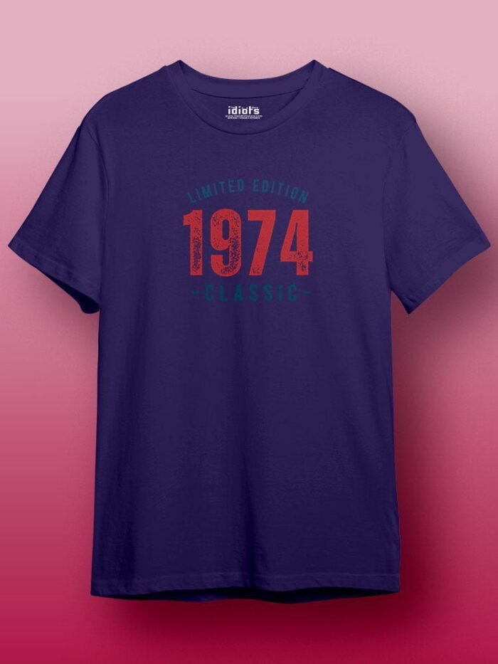Limited Edition 1974 Regular T Shirt Purple