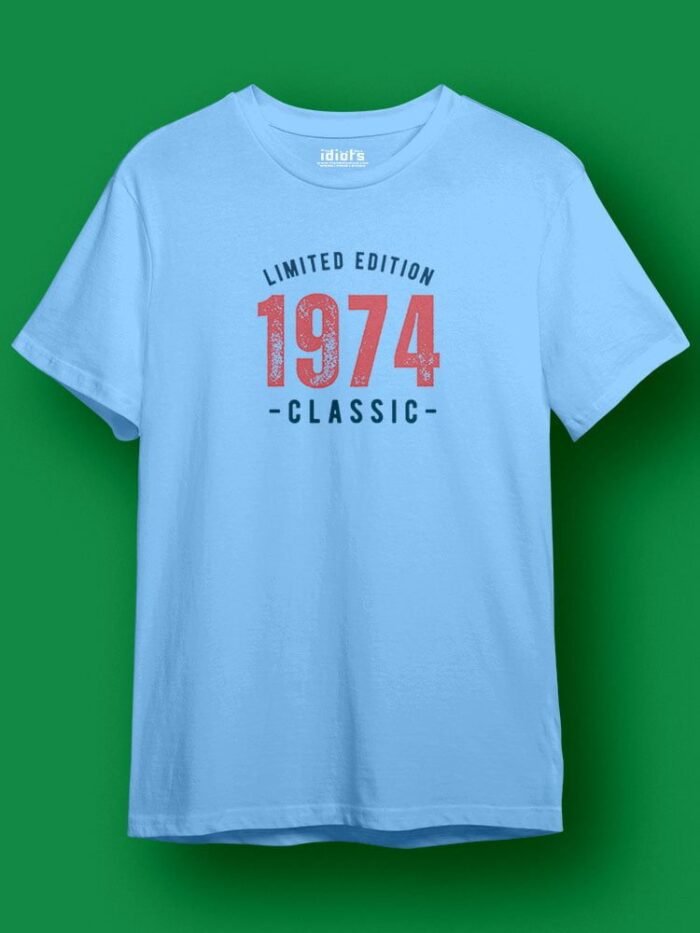 Limited Edition 1974 Regular T Shirt Sky Blue