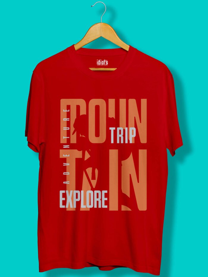 Mountain Trip Explore Unisex t Shirt Red scaled