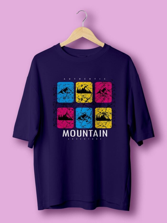 Mountain oversize tshirt Purple