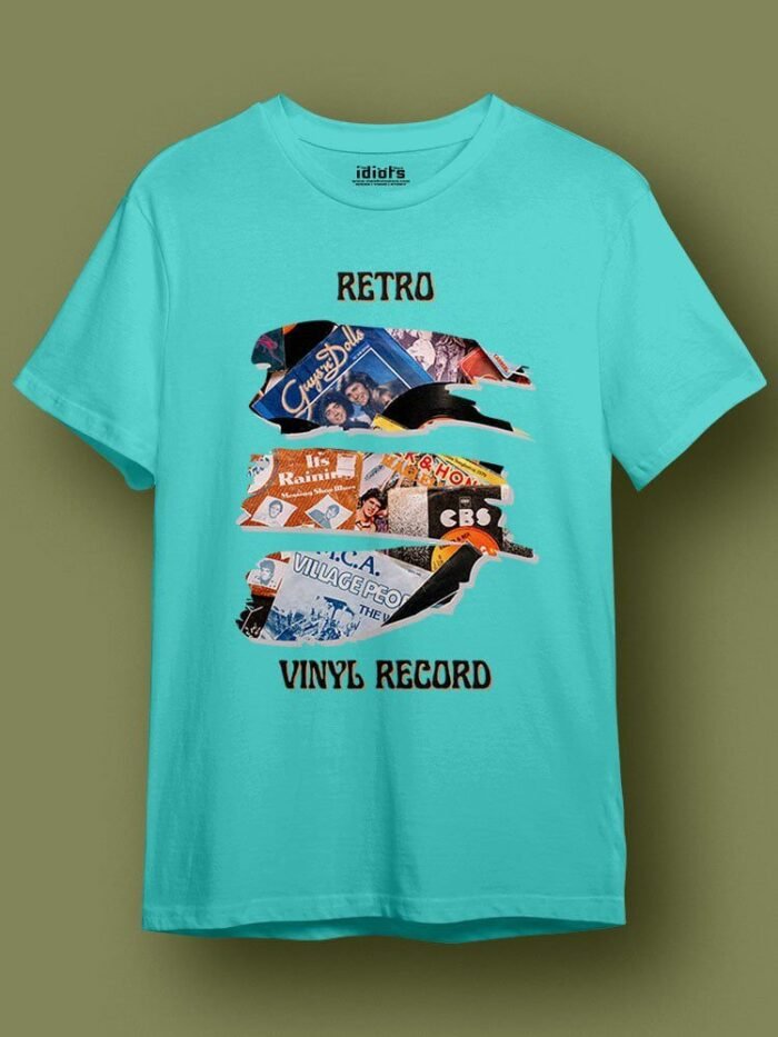 Retro Vinyl Record Regular T Shirt Mint