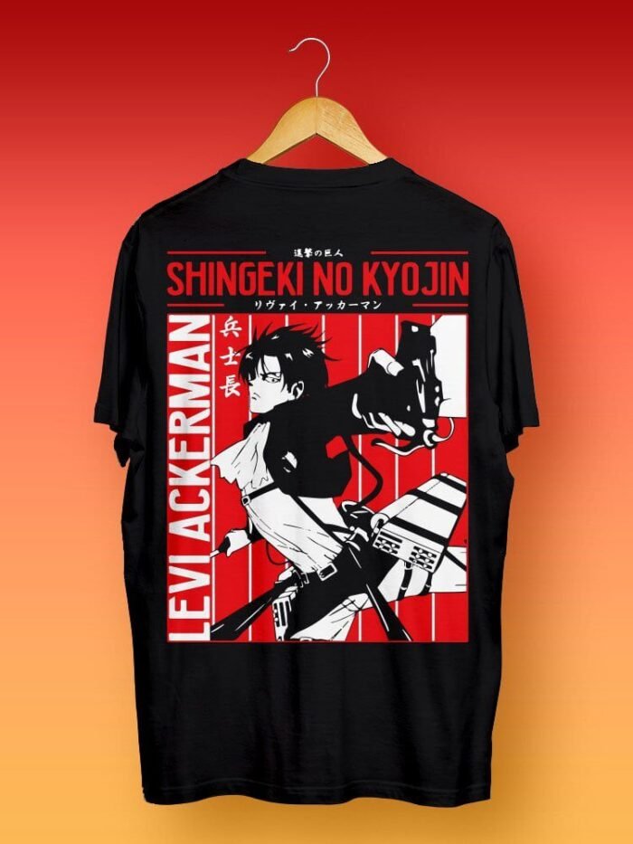 Shingeki no Kyojin Oversized T-Shirt Black Back