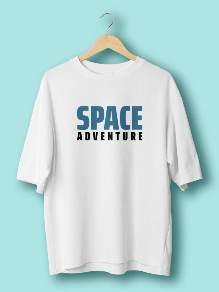 Space Adventure oversize tshirt Front White