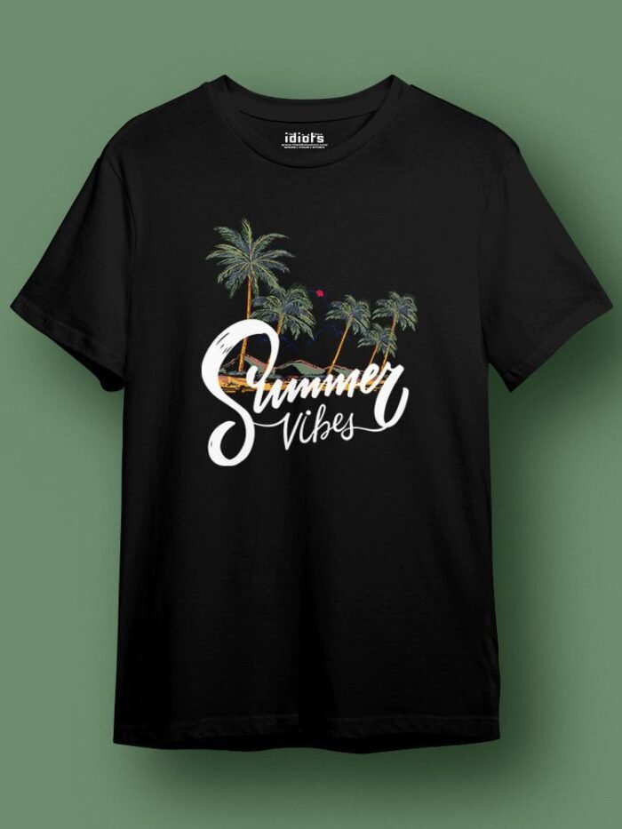 Summerr Vibes Regular T Shirt Black