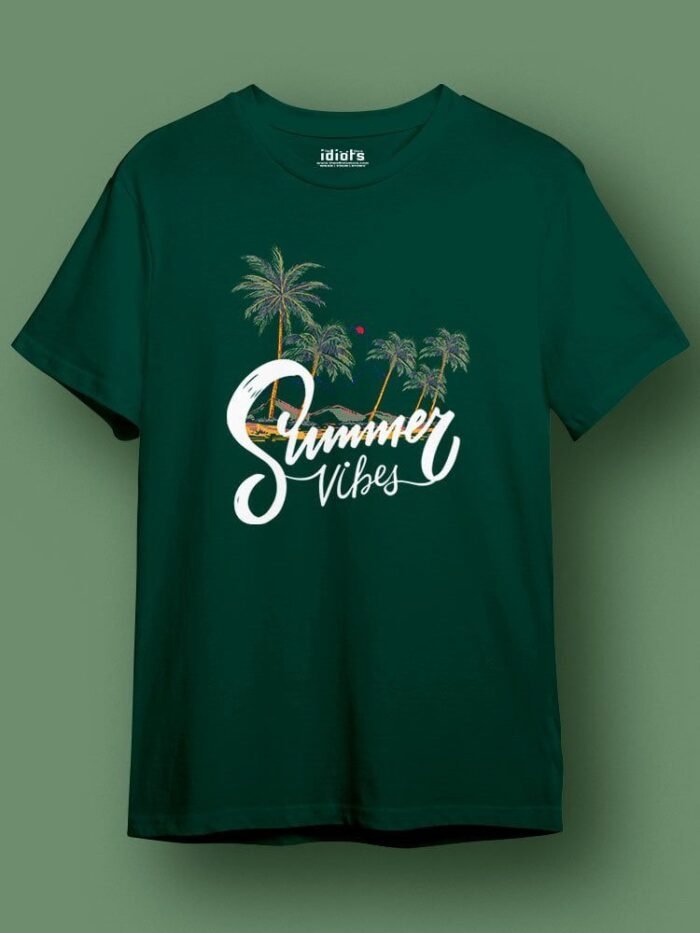 Summerr Vibes Regular T Shirt Green