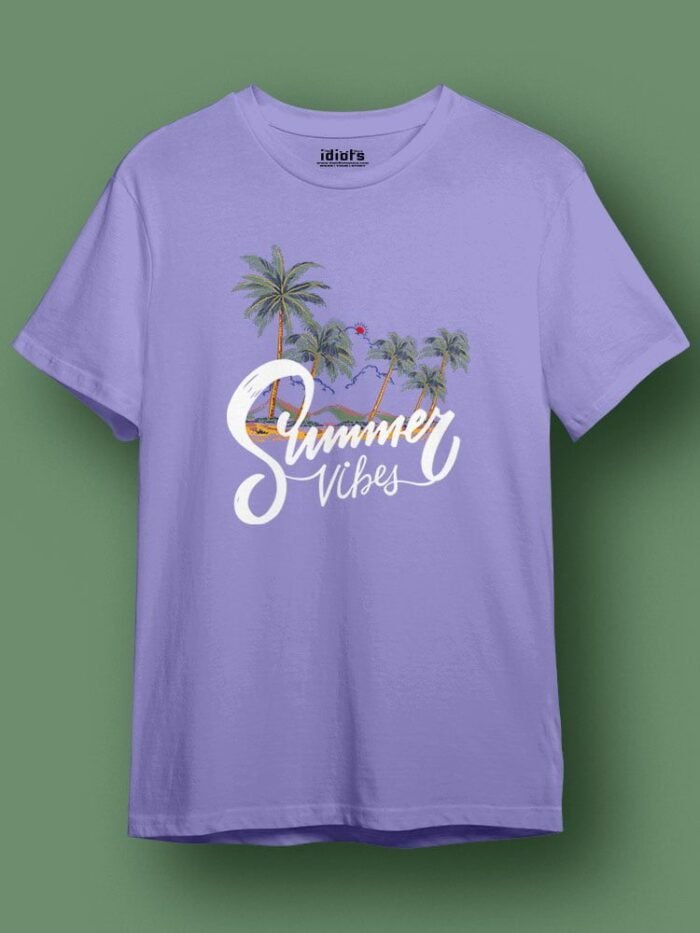 Summerr Vibes Regular T Shirt Lavender