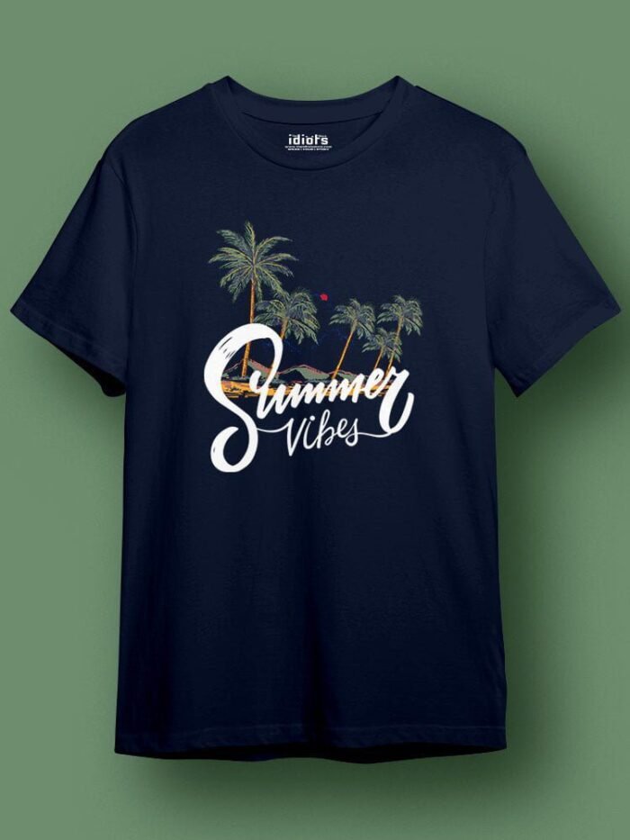 Summerr Vibes Regular T Shirt Navy