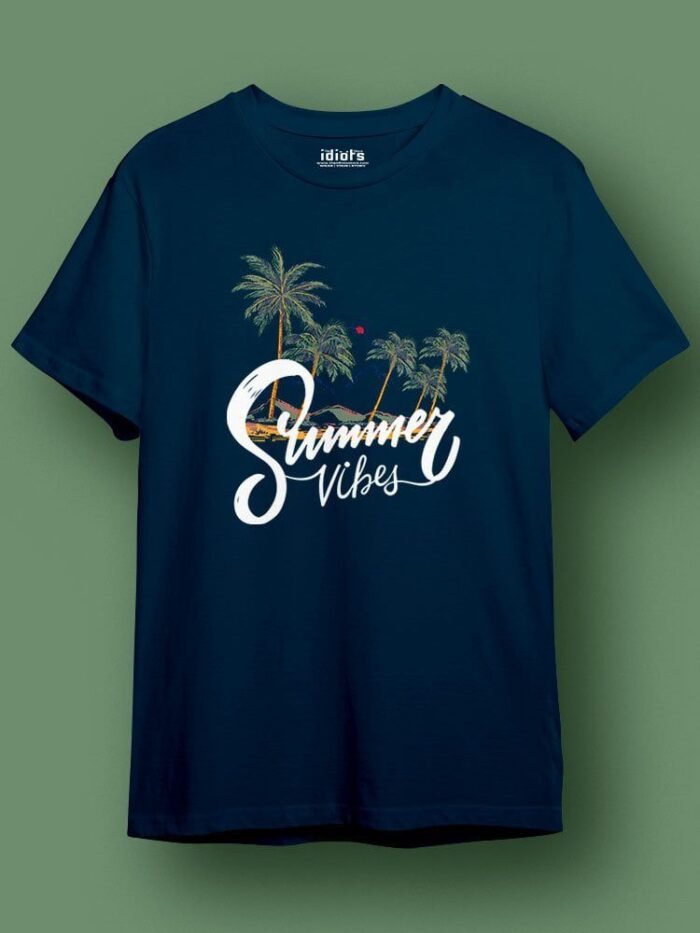 Summerr Vibes Regular T Shirt Petrol Blue