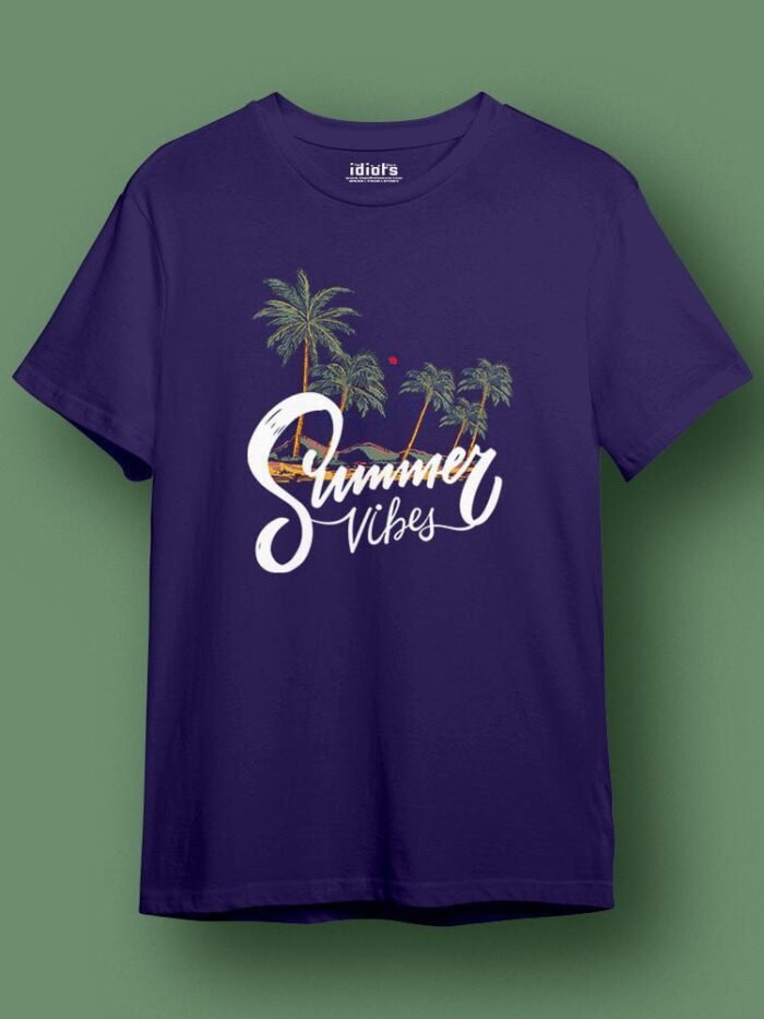 Summerr Vibes Regular T Shirt Purple