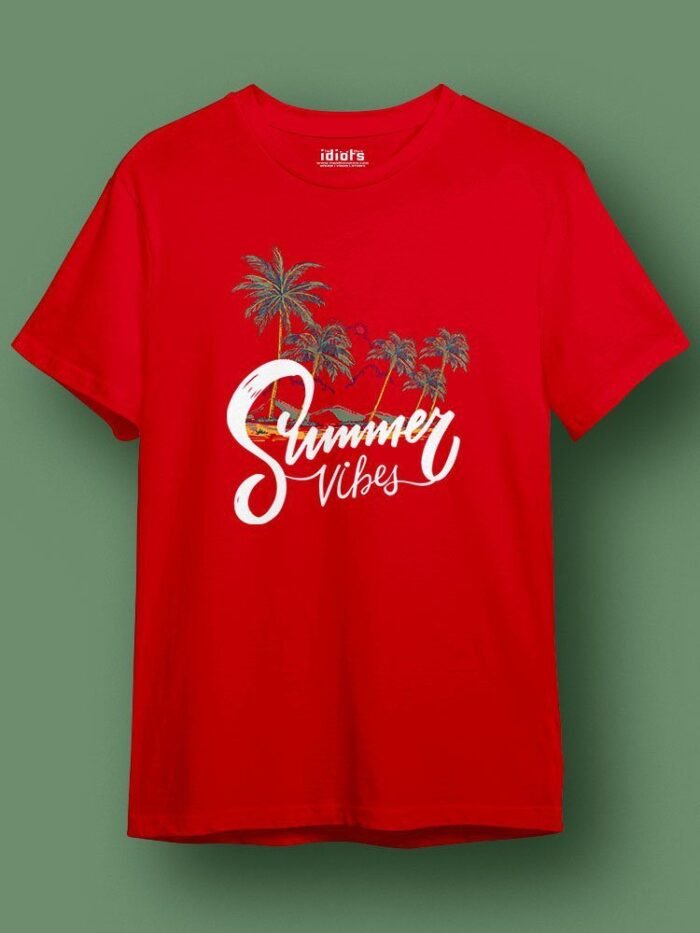 Summerr Vibes Regular T Shirt Red