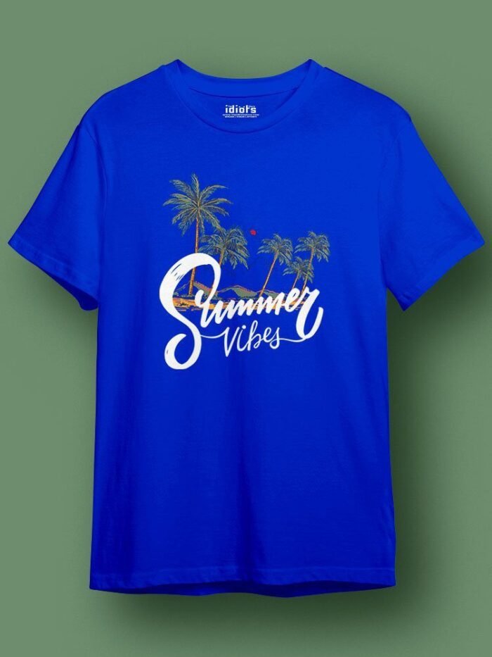 Summerr Vibes Regular T Shirt Royal