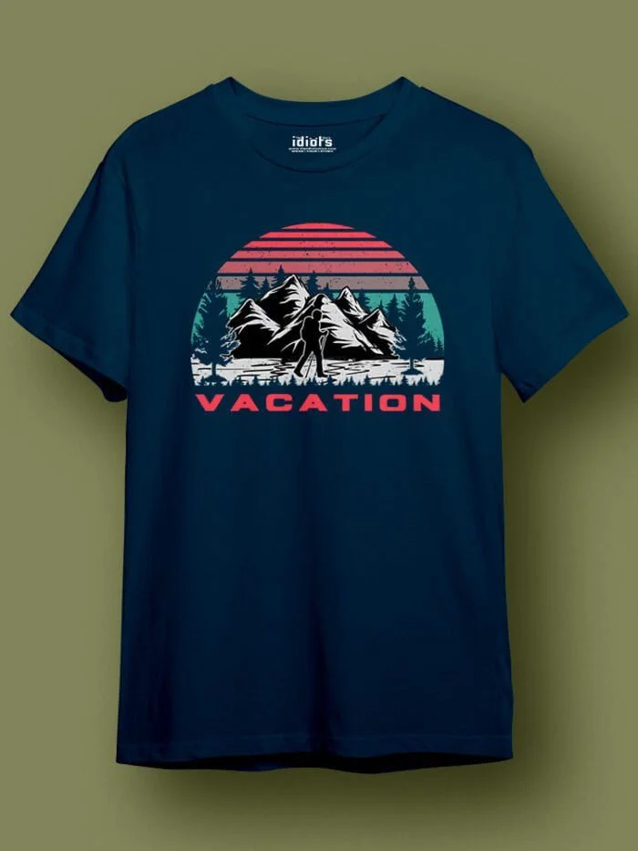 Vacation Regular T Shirt Petrol Blue