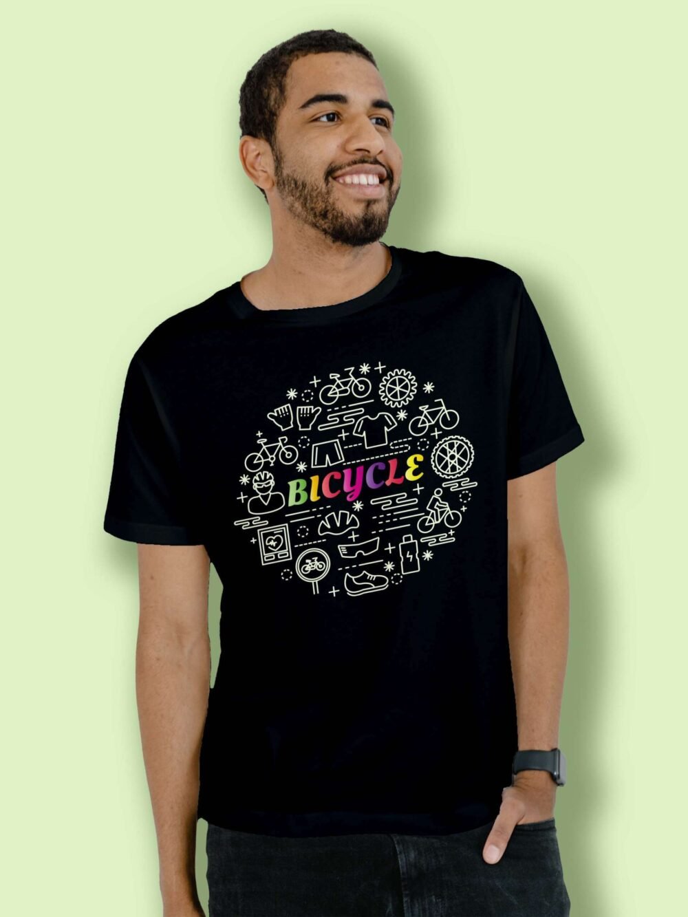 bicycle Tshirt Regular Model Black scaled